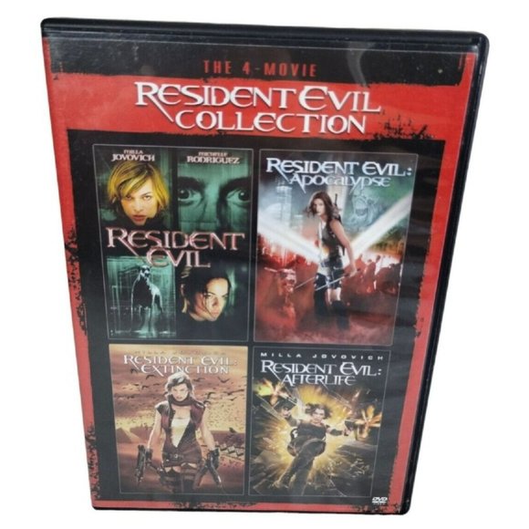 Resident Evil Collection 4 Movie 2 Disc DVD Set Apocalypse Extinction Afterlife - Picture 1 of 7